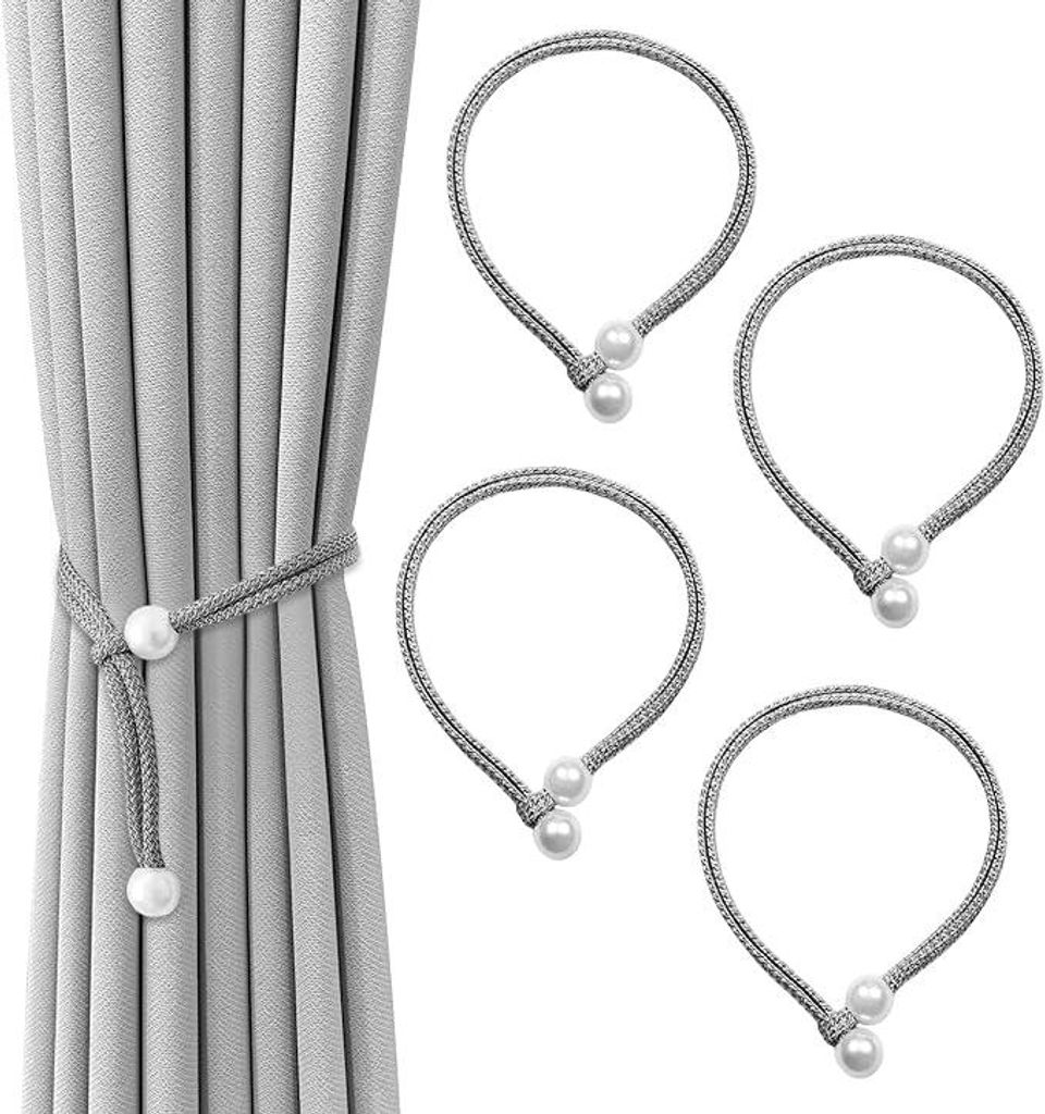 Supporti per tende - 4 pezzi - Fermatende - Ganci per tende Immagine del prodotto 