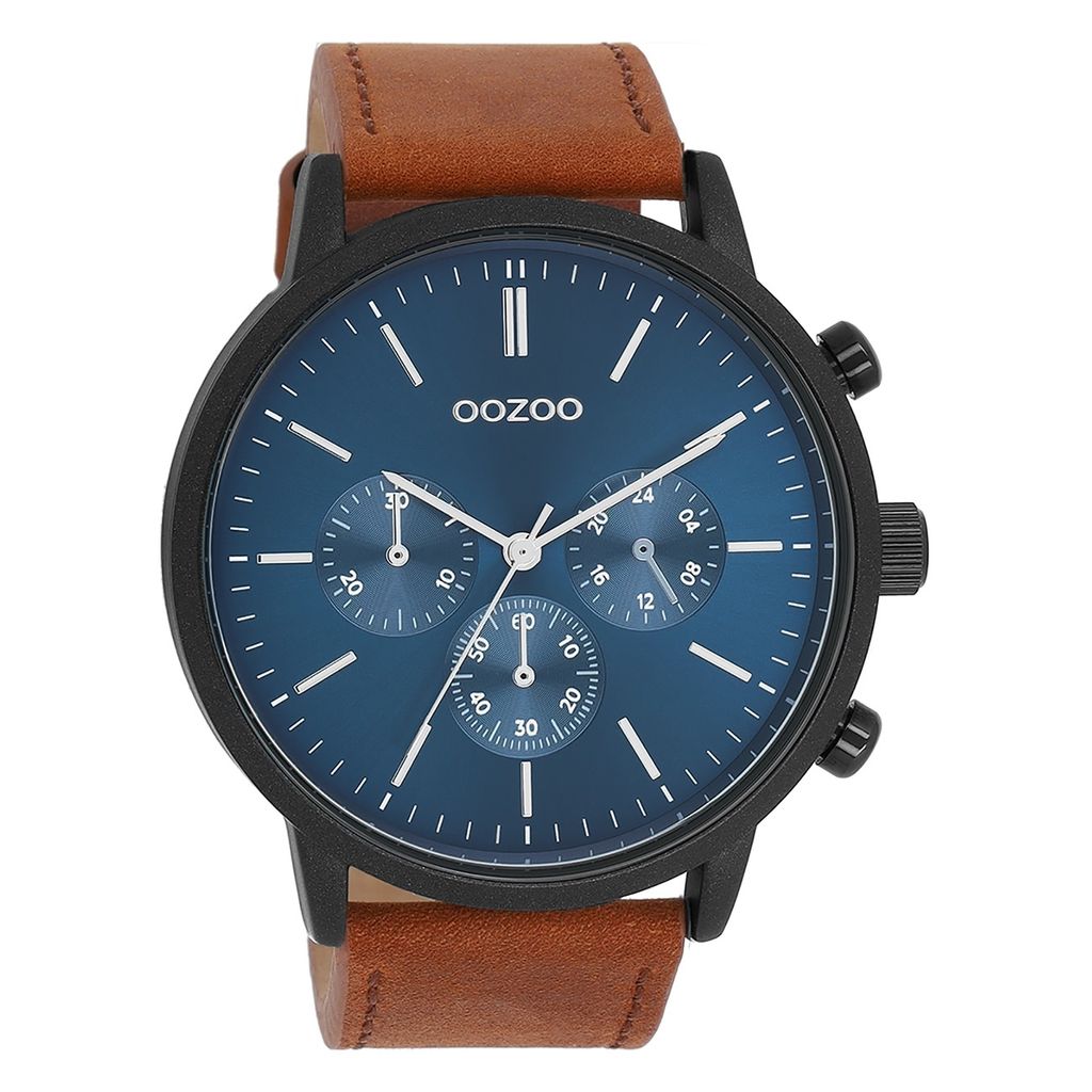 Oozoo Armbanduhr braun Leder Timepieces Herren Analog-Quarzuhr UOC11202