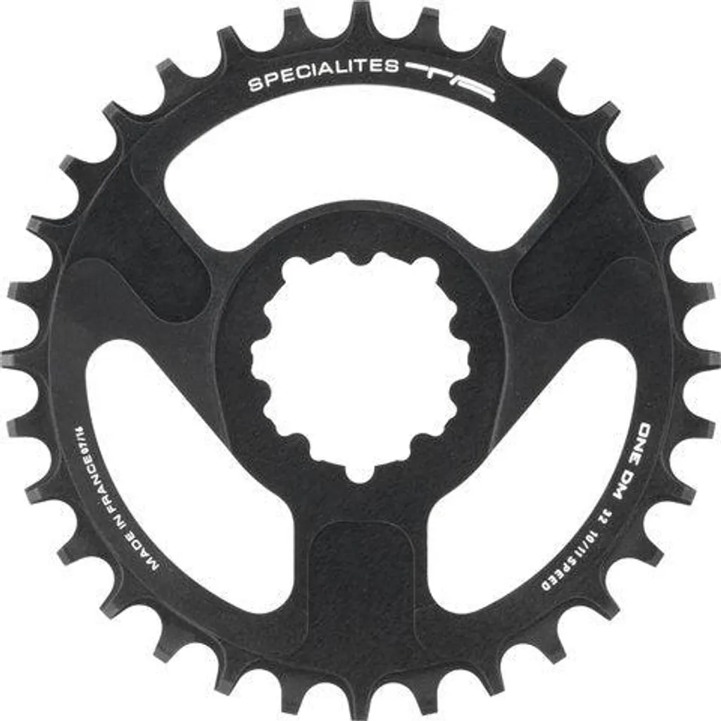 Plateau 30T Noir Spécialités TA One DM-SRAM en Aluminium 7075-T6 Usiné