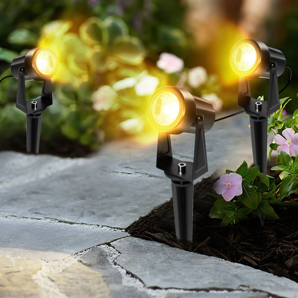SWANEW 6tlg. LED Gartenstrahler mit Erdspieß, Außenstrahler Produktbild 4