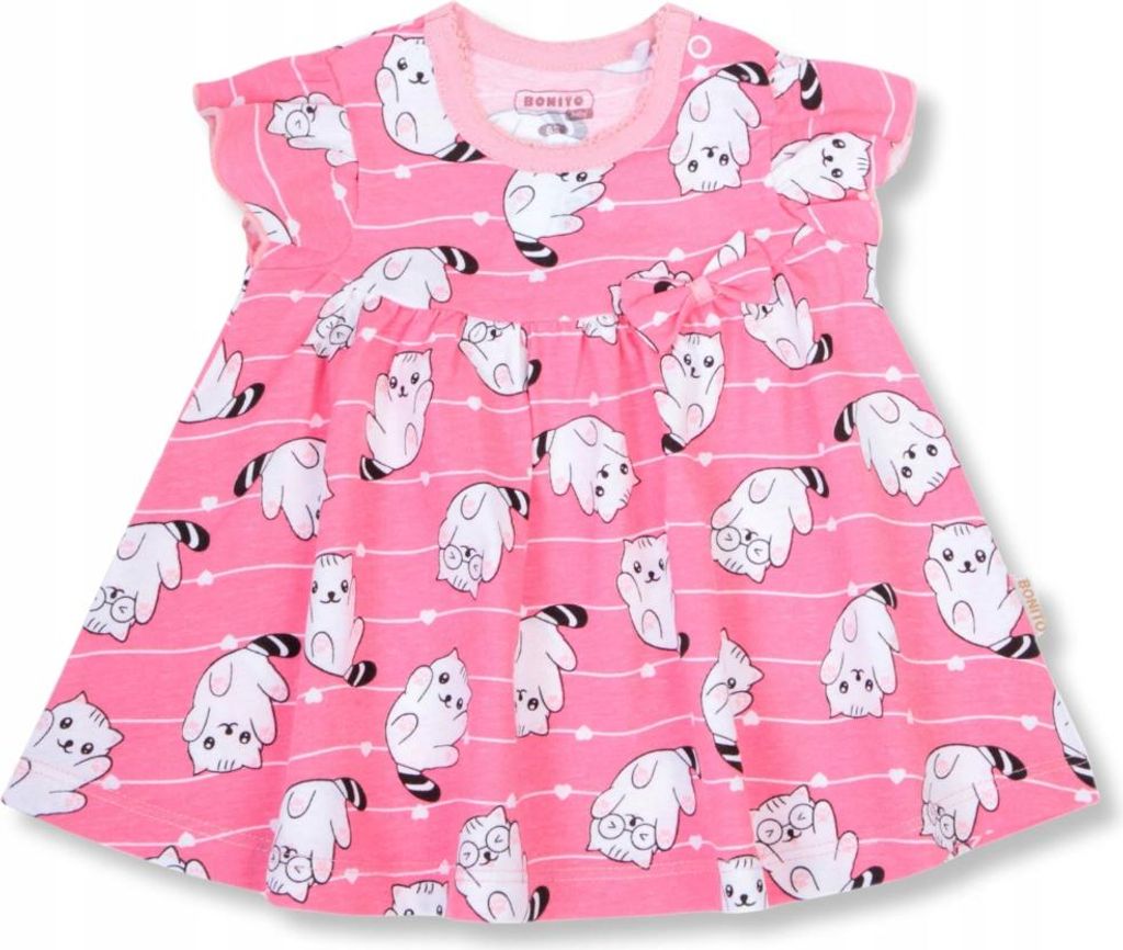 Mädchenkleid – Größe 74 – Koralrot – 100% Baumwolle – Bequem und stylisch