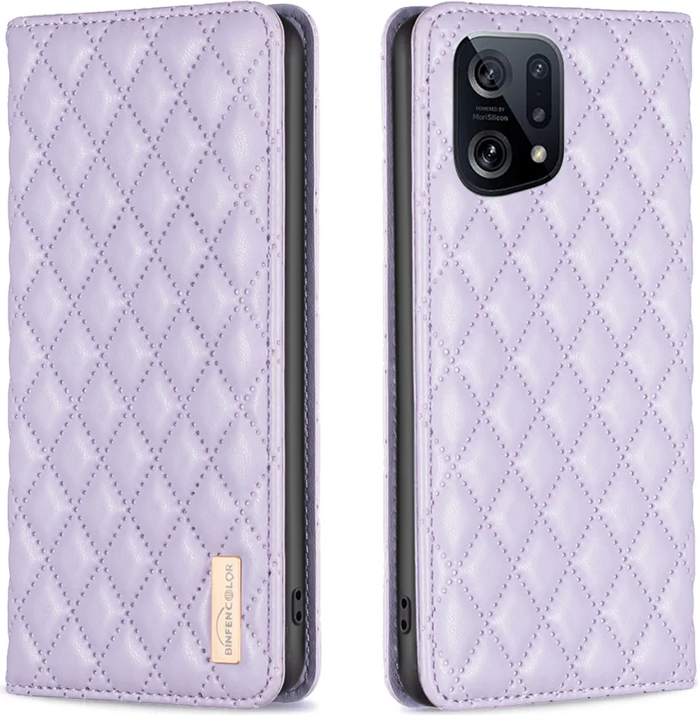 Custodia per OPPO Find X5, elegante custodia in pelle a libro con supporto per OPPO Find X5 Viola
