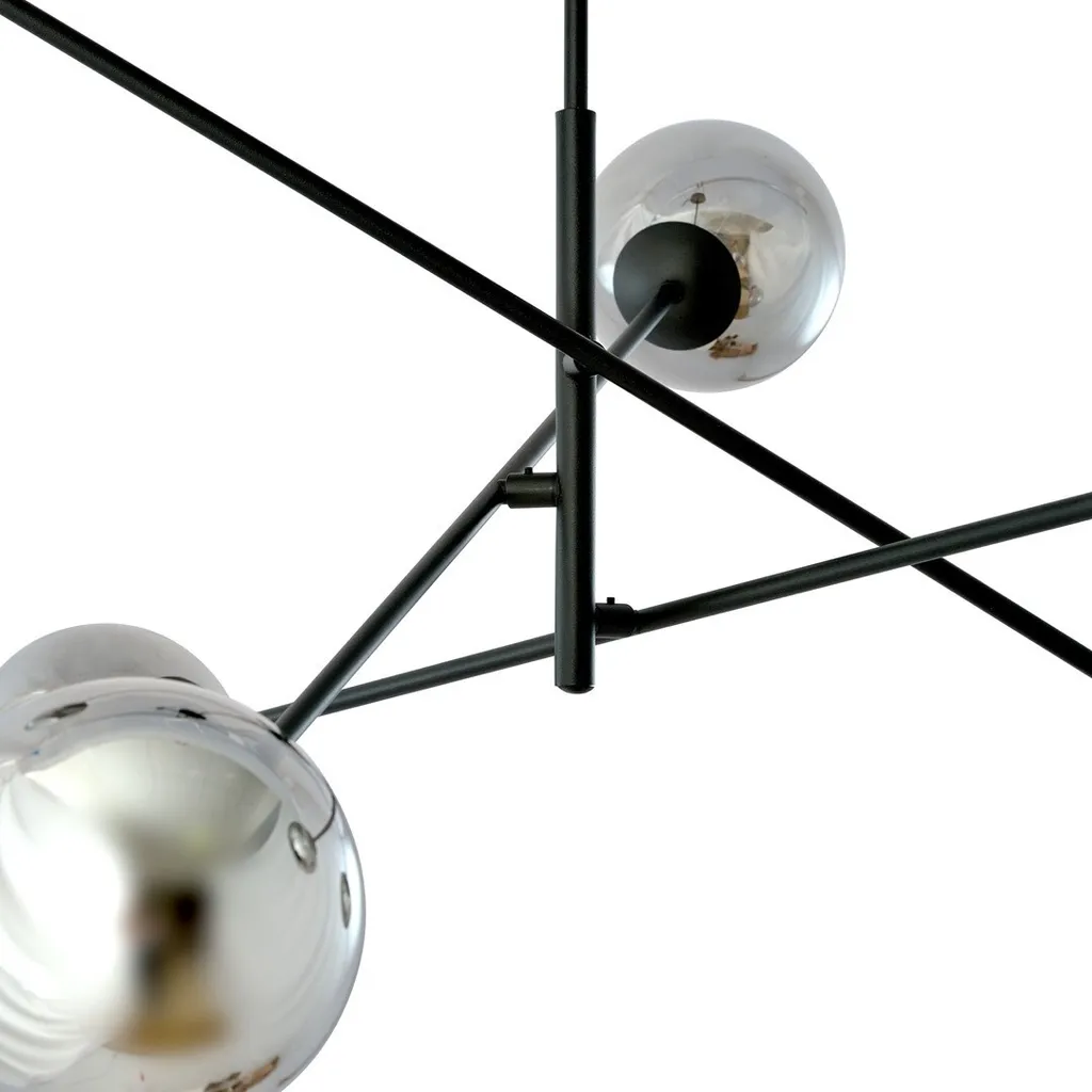 Lustre Emibig LINEAR 6 BLACK/GRAPHITE 1167/6 - Plafonnier 6xE14 40W Noir - 5