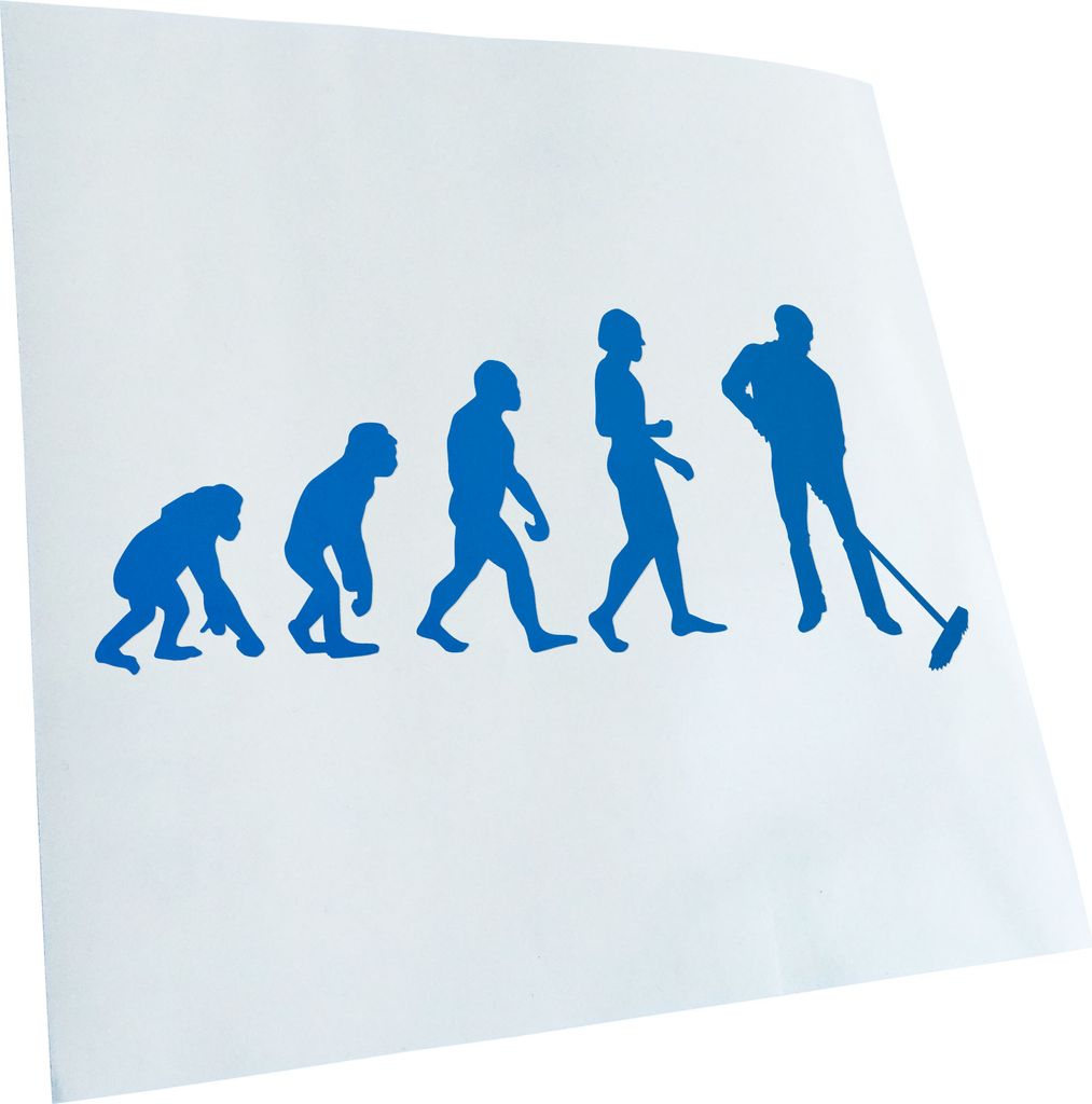 Kiwistar - Autoaufkleber - Evolution Straßenreiniger Heckscheibenaufkleber - Aufkleber für Auto Kfz Fahrrad, LKW, Truck Mofa