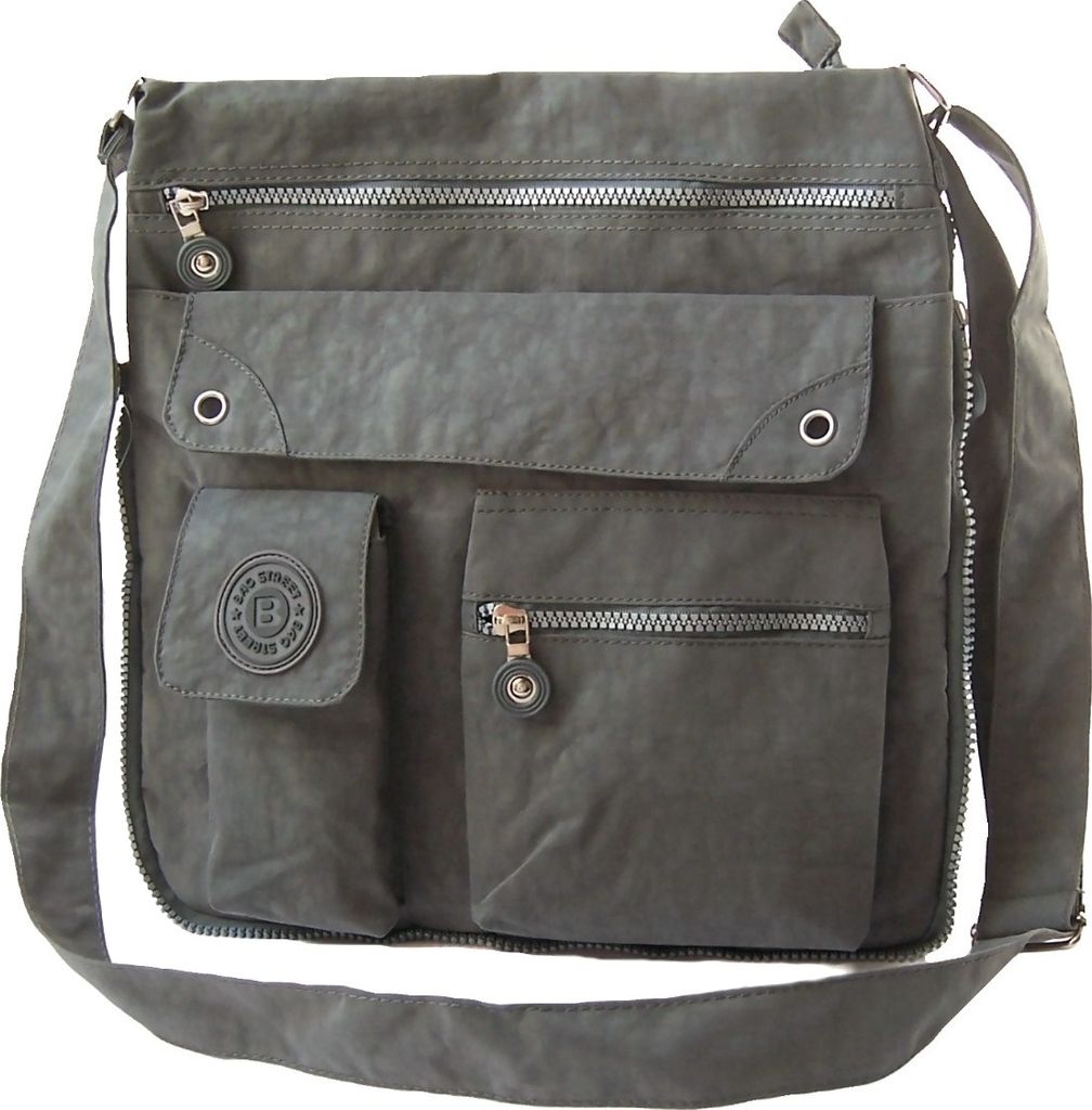 Tasche Umhängetasche Handtasche Bag Street Nylon Grau Produktbild 