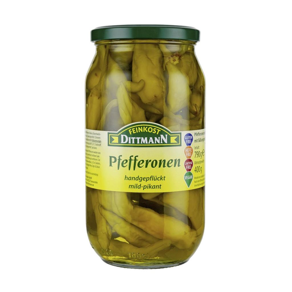 Feinkost Dittmann Poivrons verts et doux piquants en bocal Image du produit 
