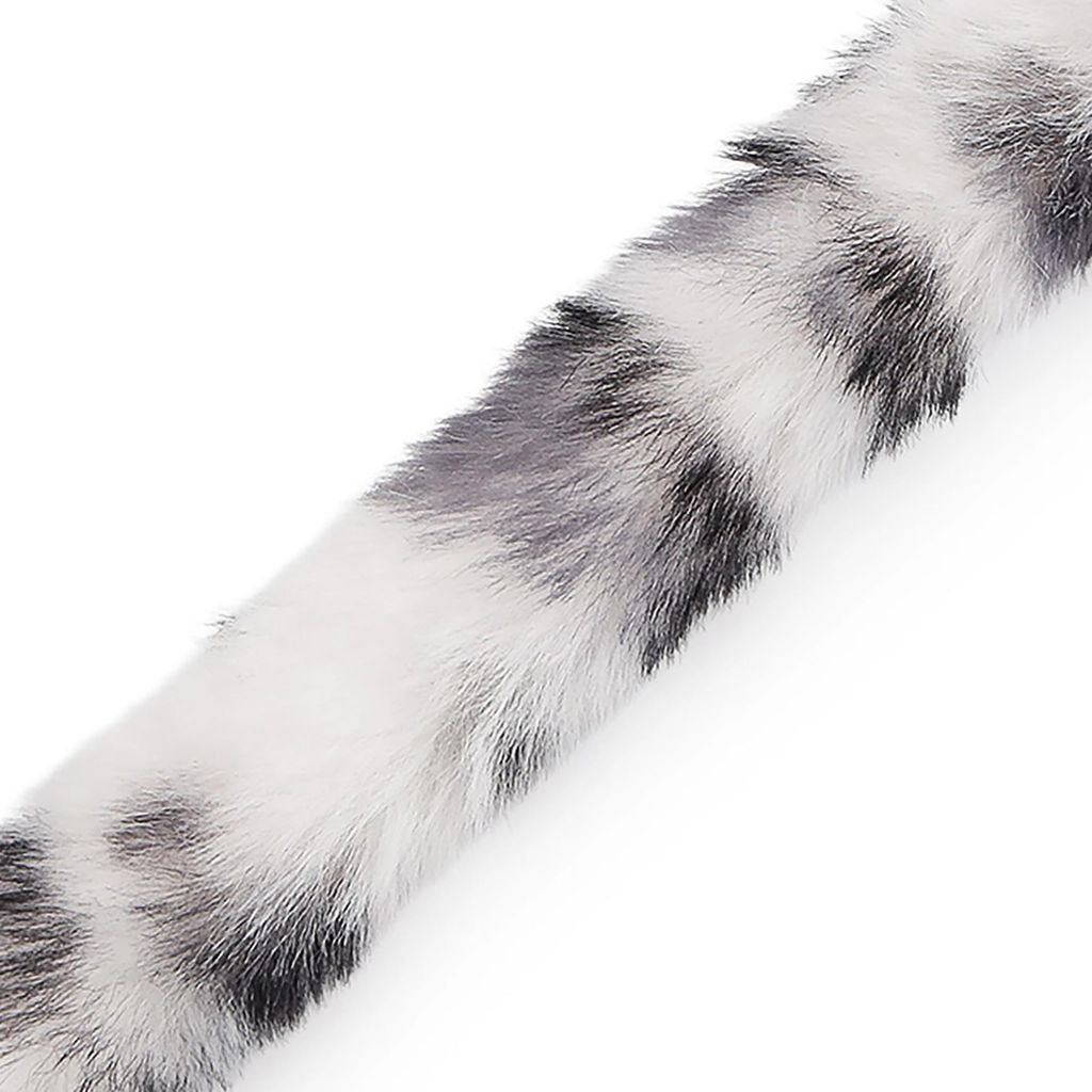 Fellborte Tiermuster ab 1m x 2,5 cm Meterware Fellbesatz Kunstfell Farbwahl weiss grau
