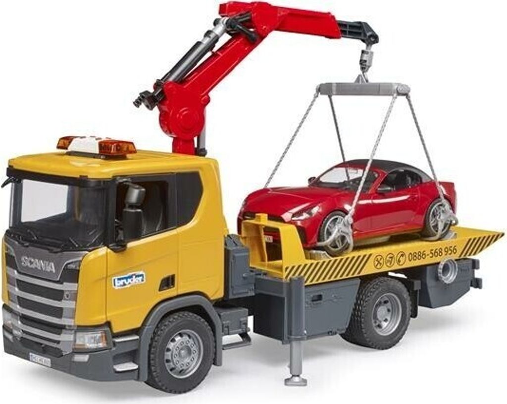 Bruder Scania Super 560R Tow Truck s Bruder Roadster Obrázek produktu 6