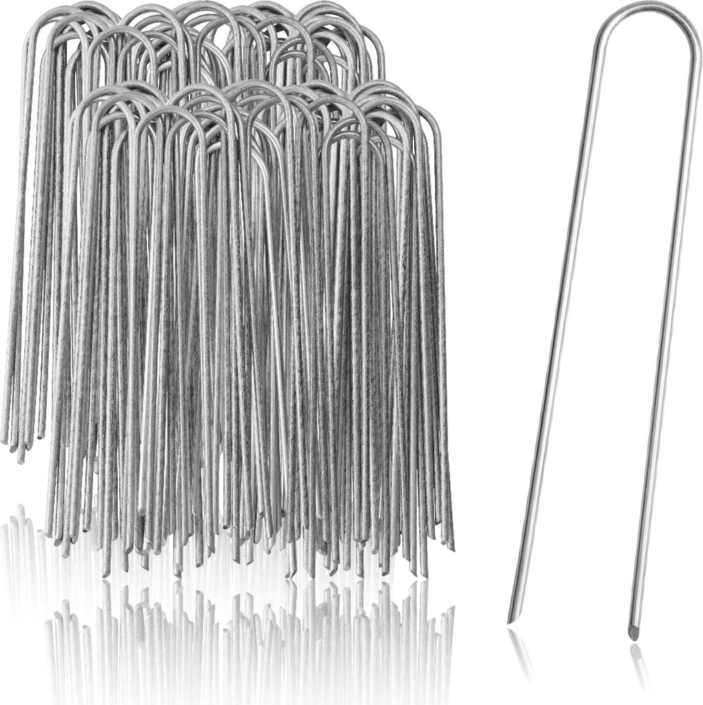 com-four® 100x Erdanker 200x25x3,8mm aus beschichtetem Produktbild 