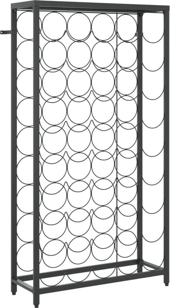 vidaXL Weinregal für 45 Flaschen Schwarz 54x18x100 cm Produktbild 