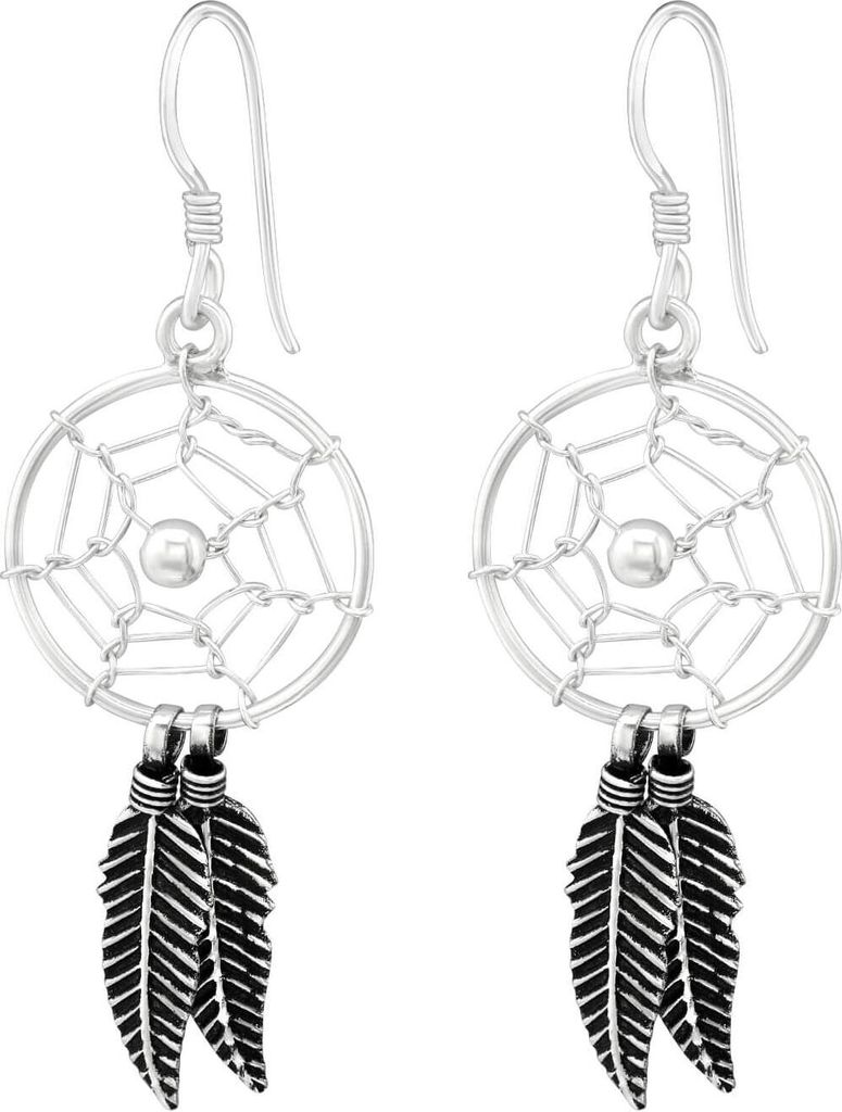 925 Sterling Silber Ohrhaken Ohrhänger mit Traumfänger
