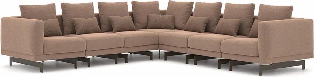 Luxus Ecksofa Couch L-Form Polster Textil Polstersofa Neu Einrichtung Wohnzimmer