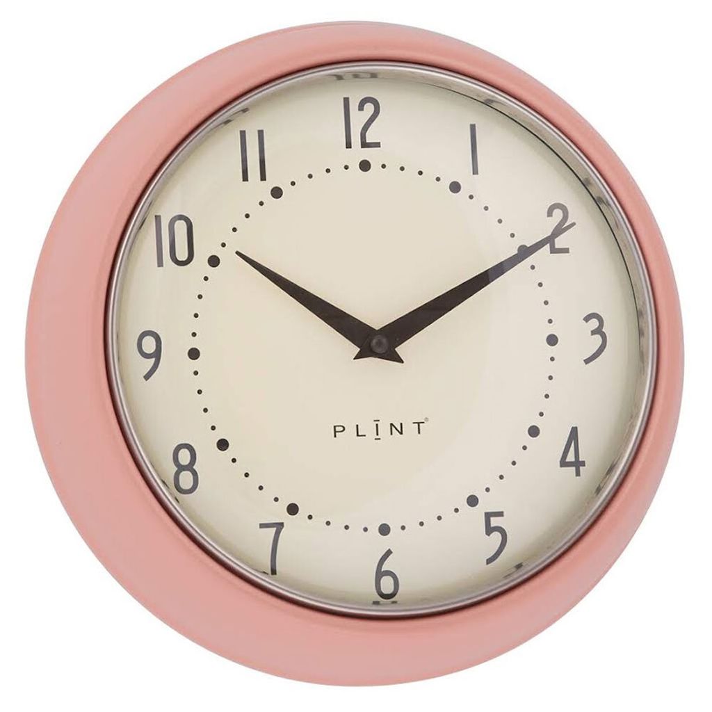 LS-LebenStil Nostalgische Metall Wanduhr Creme Rose 23cm Rund Vintage Küchenuhr Bürouhr Retro kein Ticken Lautlos große Ziffern Wohnzimmer Büro...