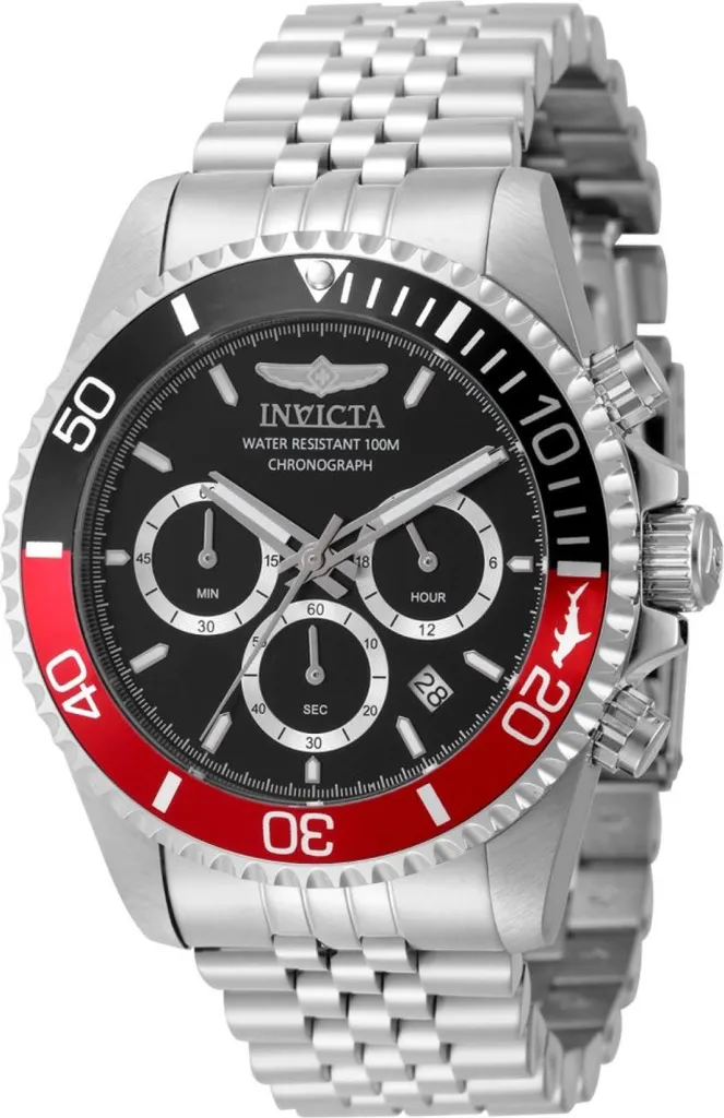 Invicta Pro Diver 49838 Orologio da Uomo - Impermeabile - Analogico - Movimento Quarzo - acciaio inossidabile con quadrante nero - 43mm