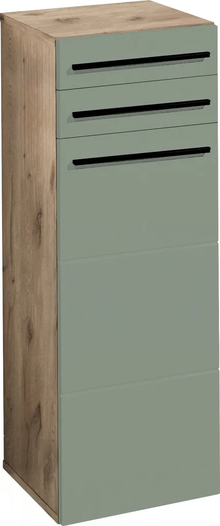 Meuble de salle de bain Vista 1 porte 2 tiroirs vert roseau 34x104x31cm