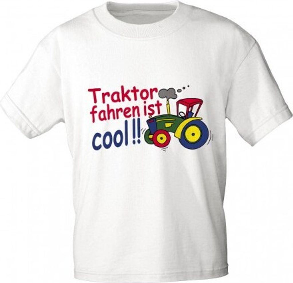 Kinder T-Shirt mit Aufdruck - TRAKTOR FAHREN IST COOL - Produktbild 