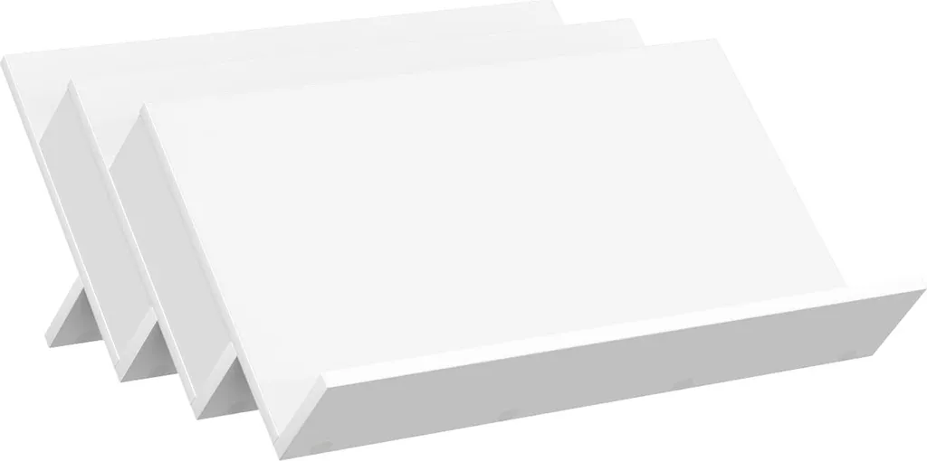 Porte-revues blanc moderne avec étagère de rangement en bois composite