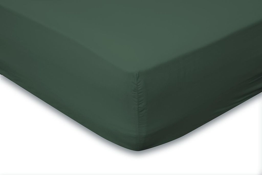 Eleganzzz Spannbetttuch Jersey Stretch – Grün – 140x210/220 - 160x200 – 35 cm Eckhöhe – 100% Baumwolle