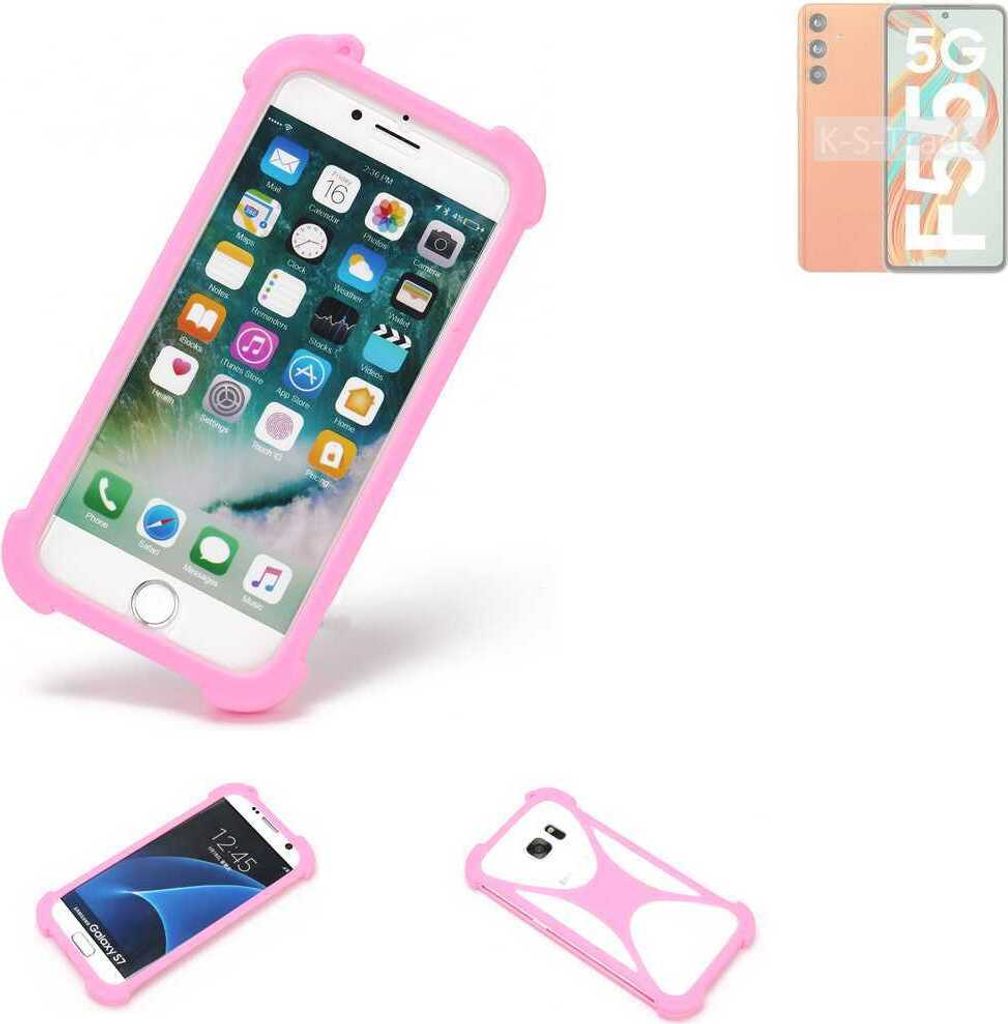 K-S-Trade Handy Hülle kompatibel mit Samsung Galaxy F55 5G Schutz Hülle Bumper Silikon Schutz Hülle Cover Case Silikoncase Silikonbumper TPU