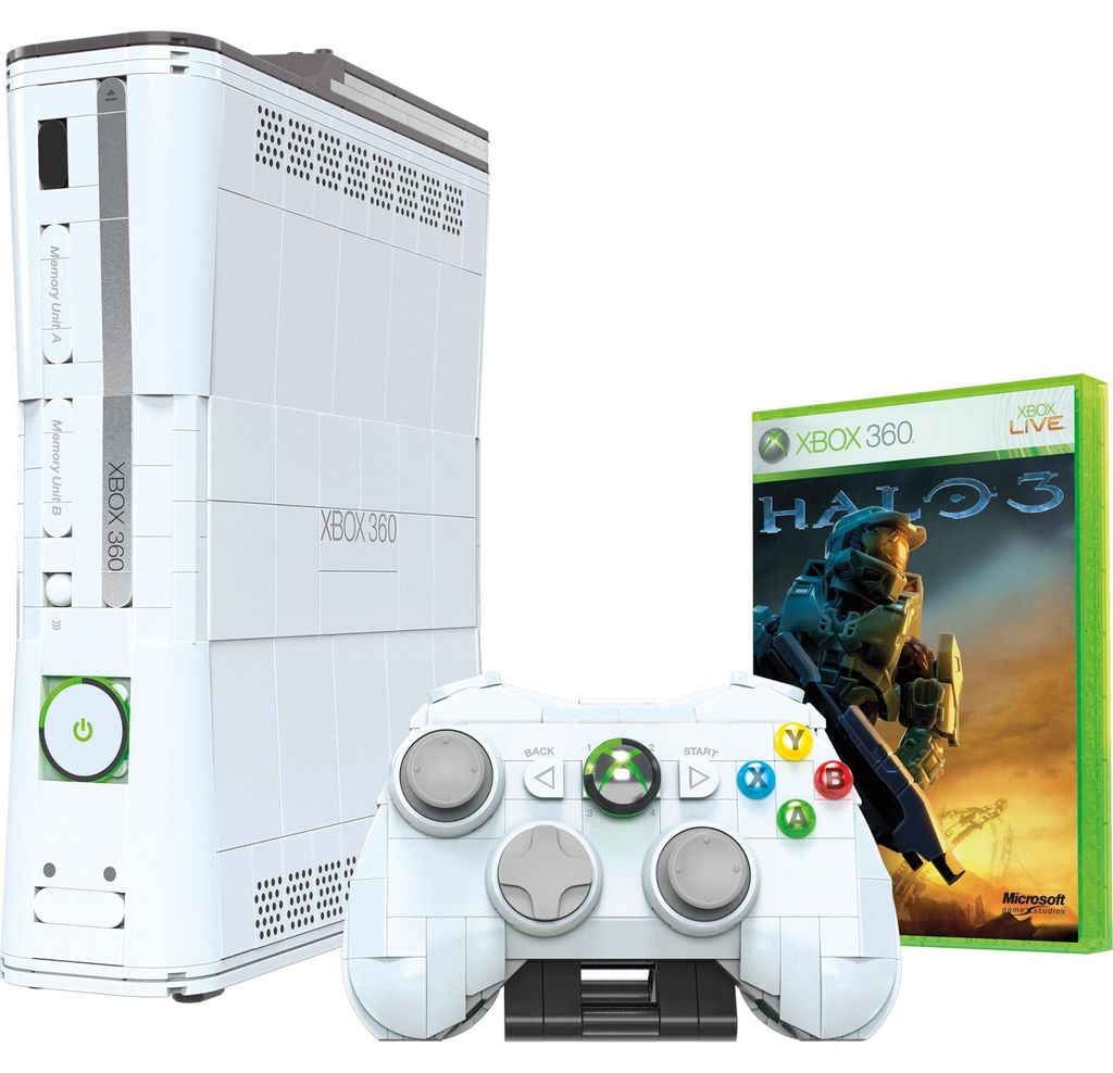 Mega Microsoft Xbox 360 Blöcke Replik Konsole Produktbild 