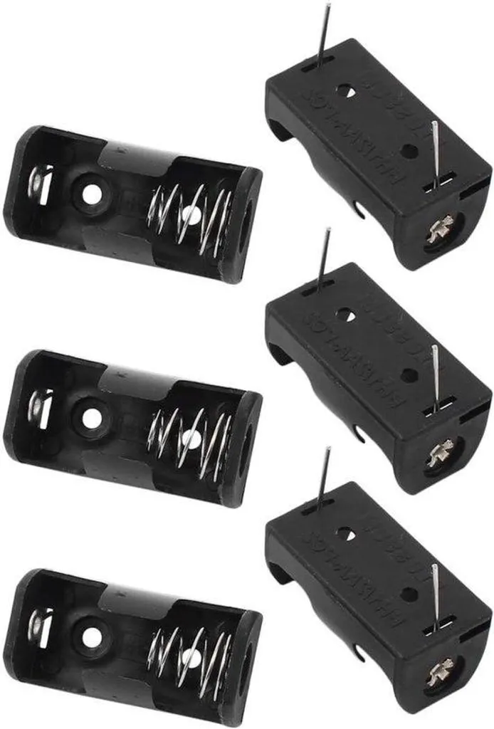 Support de pile 1/2AA pour montage circuit imprimé lot de 6 boîtiers