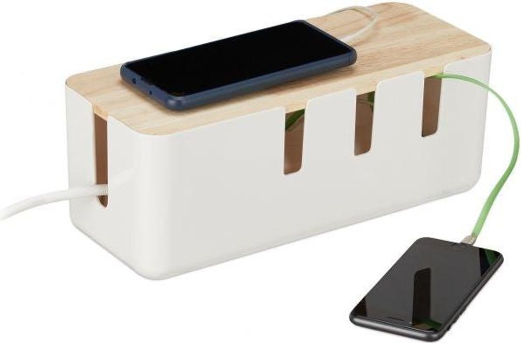 Kabelbox mit Holzdeckel