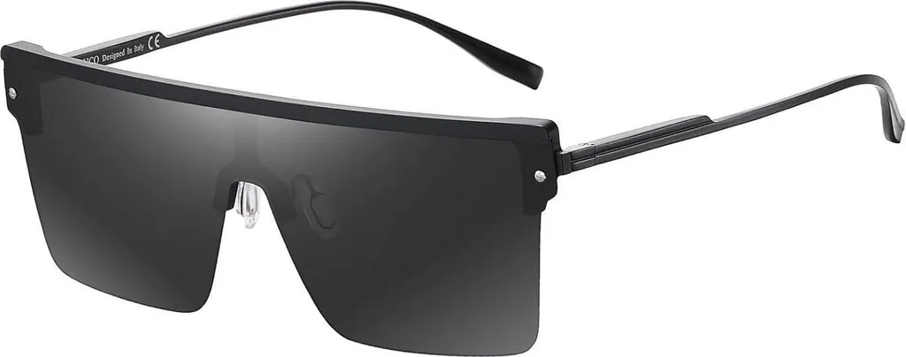 Lunettes de soleil hommes Polarisées UV400 Noir avec étui de luxe