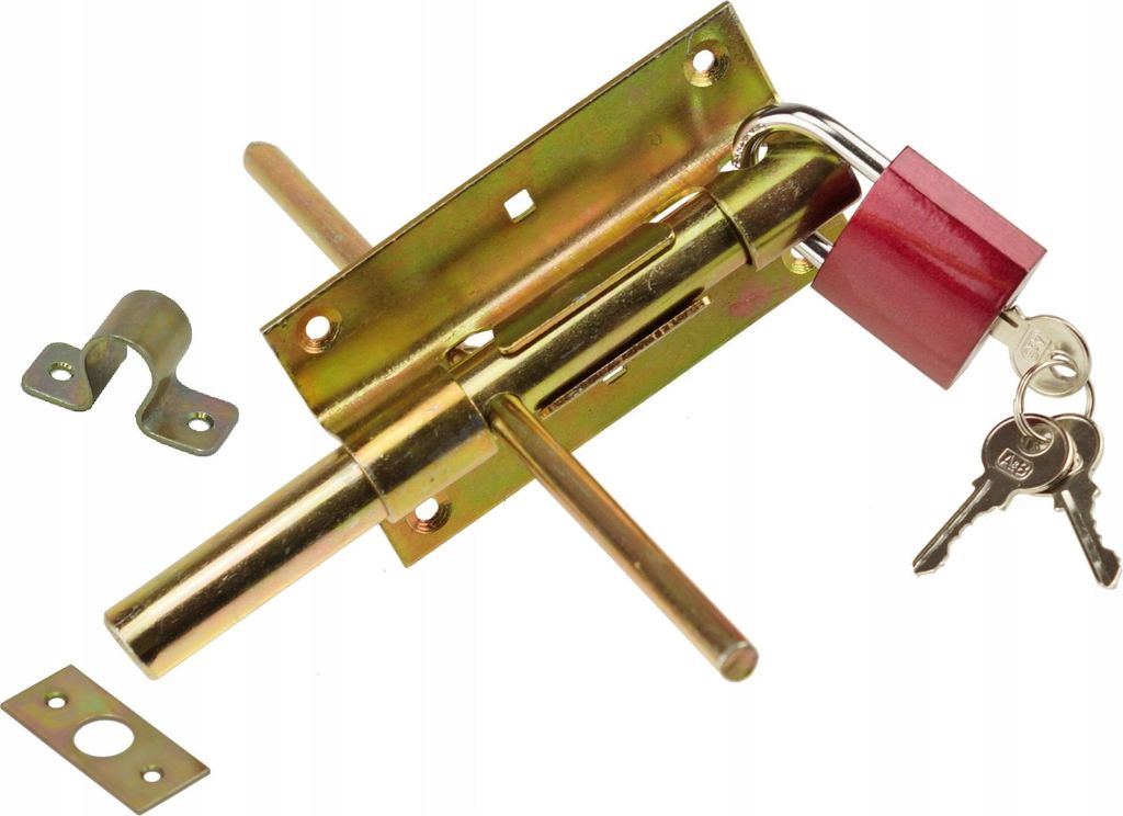 Grendelriegel Türschloss FEINZ - beidseitig - verzinkt - robust und langlebig - für Garten und Eingang