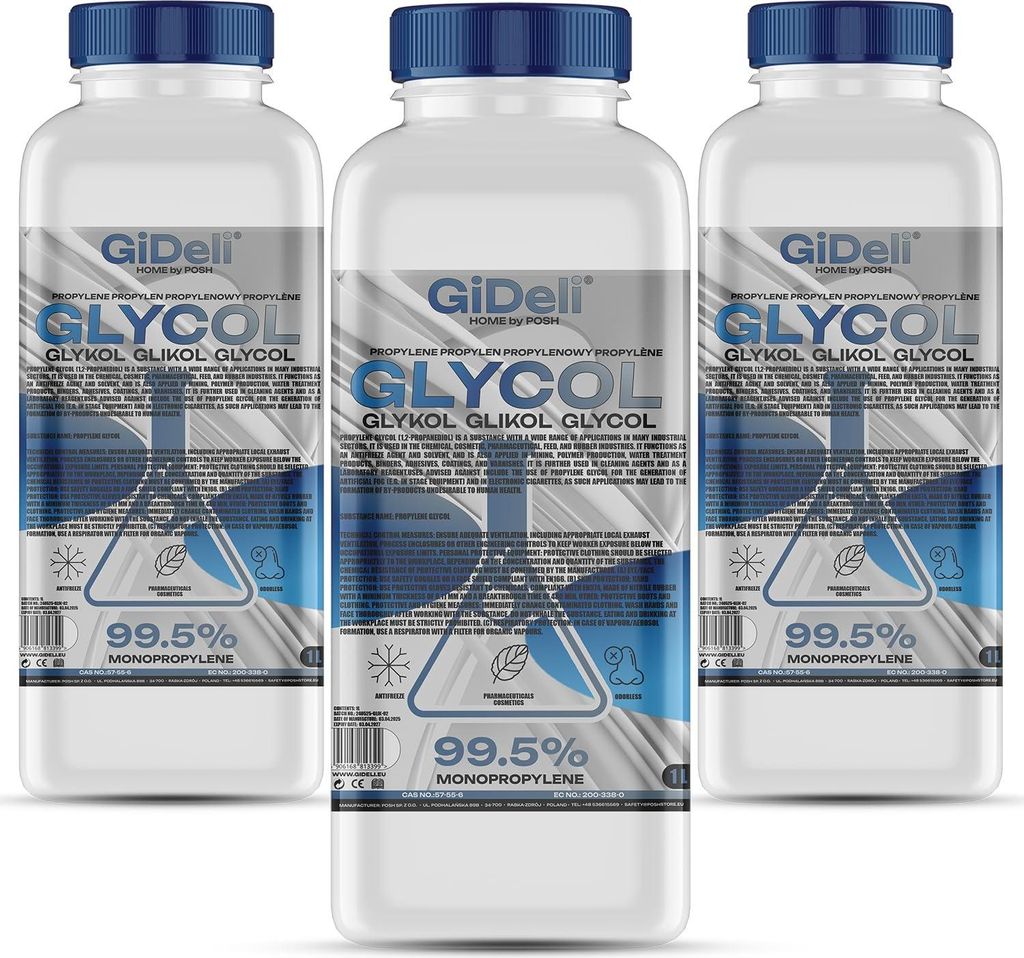 Glicole propilenico PG 3L 99,5% Qualità farmaceutica Immagine del prodotto 