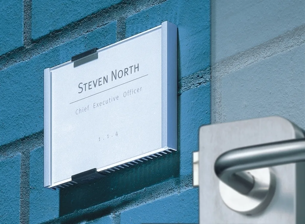 Plaque de porte Info Sign 149x105,5mm argenté Durable lot de 5 pièces