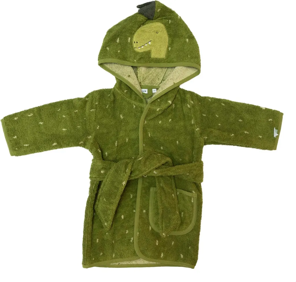 Accappatoio Trixie in cotone organico per bambino Mr Dino 1-2 anni