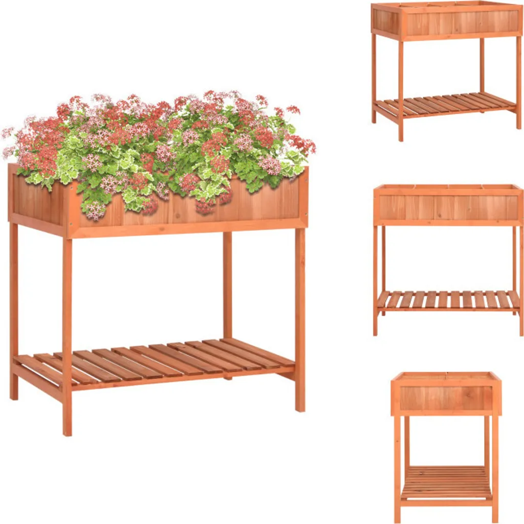 Potager de balcon surélevé 80x60x80 cm pour herbes fraîches et aromates