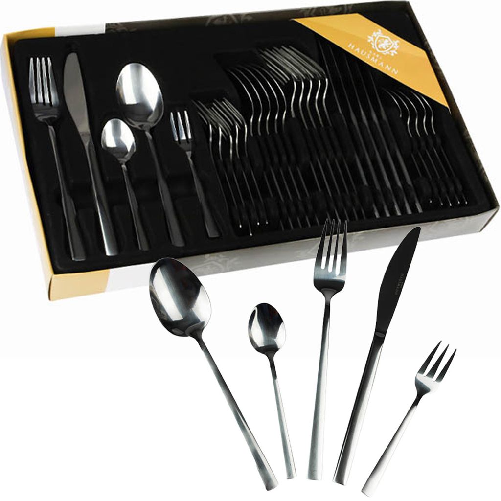 Besteckset Karl Hausmann 30teilig 6 Personen Essbesteck Edelstahl Besteck Silber