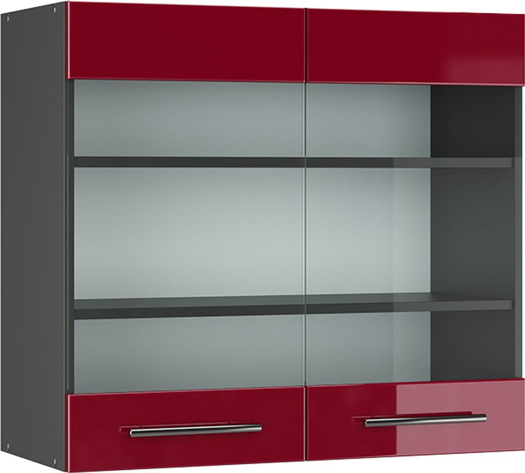 Armoire en verre Vicco Fame-Line Rouge bordeaux Haute Image du produit 