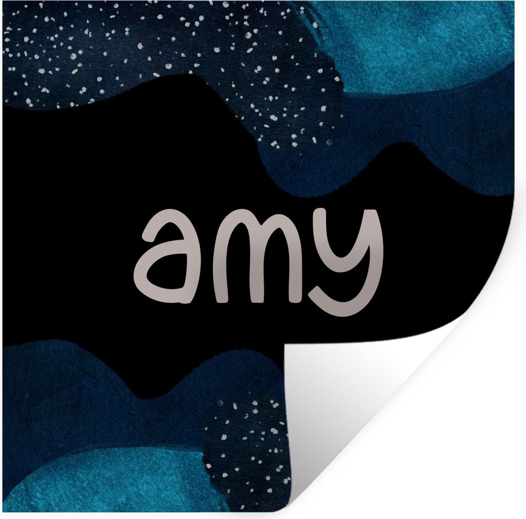 MuchoWow Wandtattoo Wandsticker Wandaufkleber Amy - Pastell - Mädchen 80x80 cm Selbstklebend und Repositionierbar - Wierderverwendbar - Selbstkl...