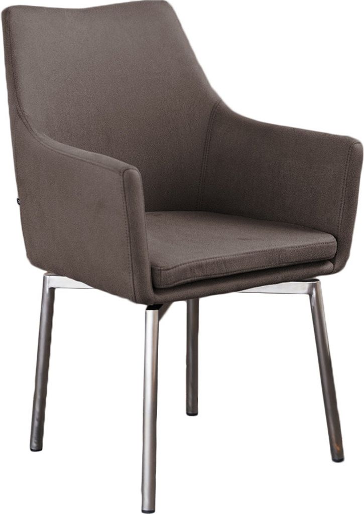 KAWOLA Stuhl Cali Sessel Microfaser Esszimmerstuhl taupe Produktbild 