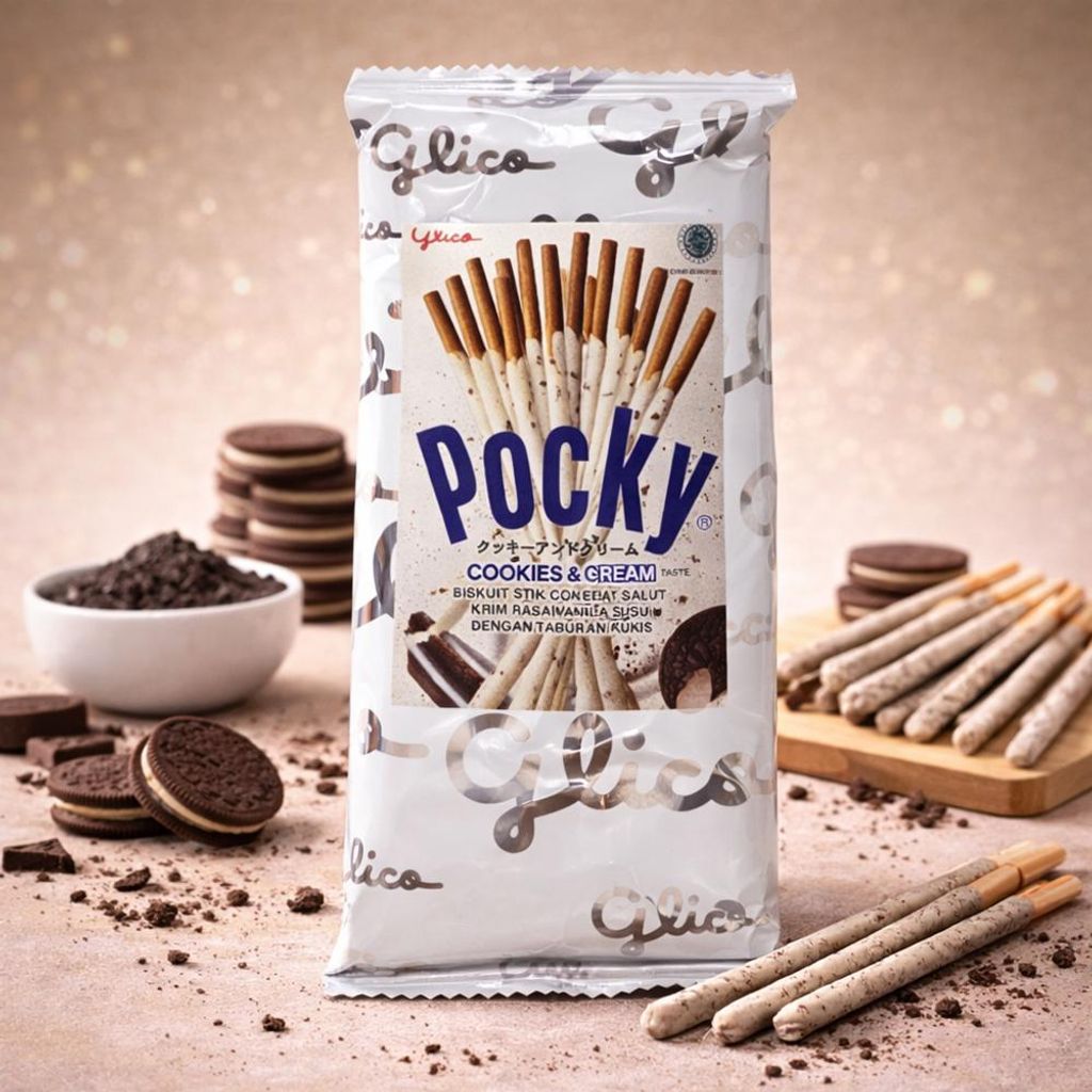 Glico Pocky Cookies & Cream 40g Produktbild 