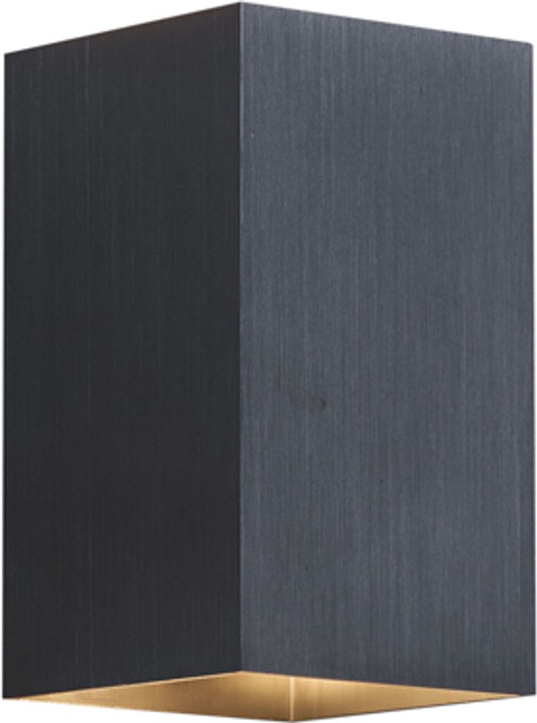 QAZQA - Moderne Wandleuchte in Gunmetal-Optik, quadratisch, 2-flammig GU10 50mm - Sandy I Wohnzimmer I Schlafzimmer - Aluminium Quadratisch - LED g...
