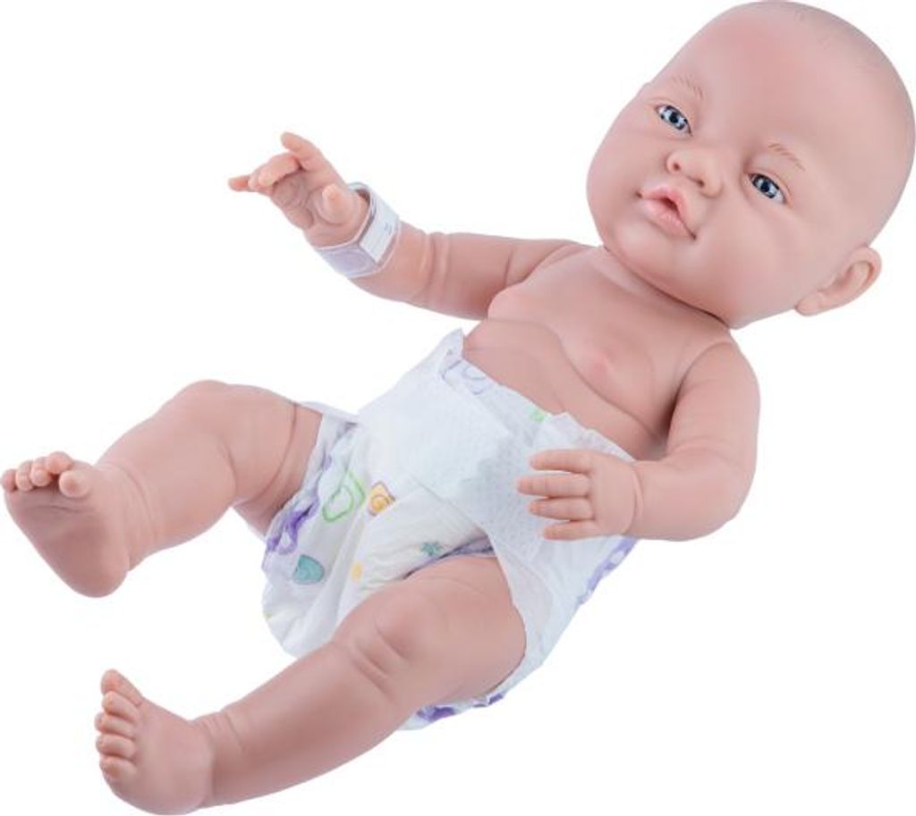Paola Reina Puppe weißer Junge 45cm mit Windel - realistische Babypuppe