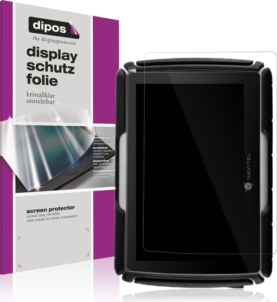 2x Schutzfolie für Navitel G550 Moto 4.3 Zoll klar Displayschutzfolie Folie Display Schutz dipos