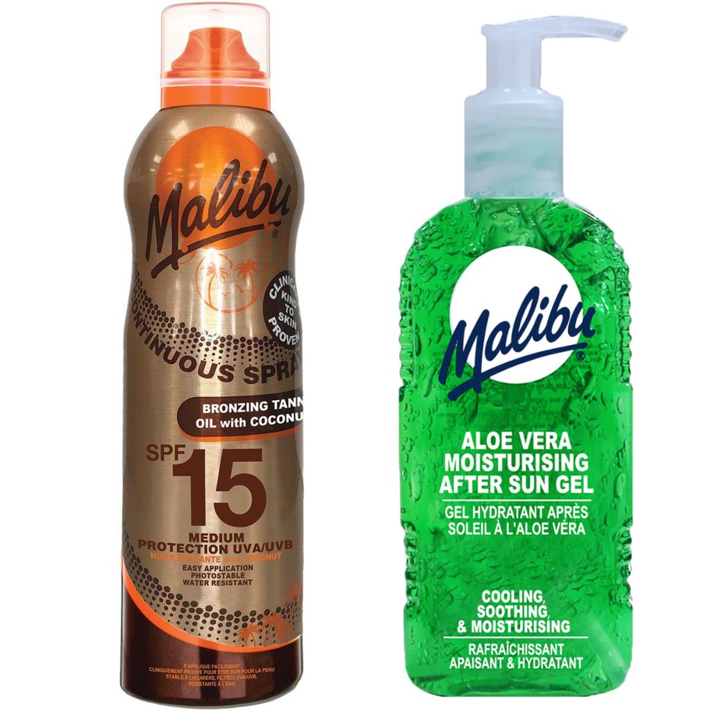 Malibu Oil SPF15 Kokosnussöl 175 ml + Aloe After-Sun Gel 200 ml