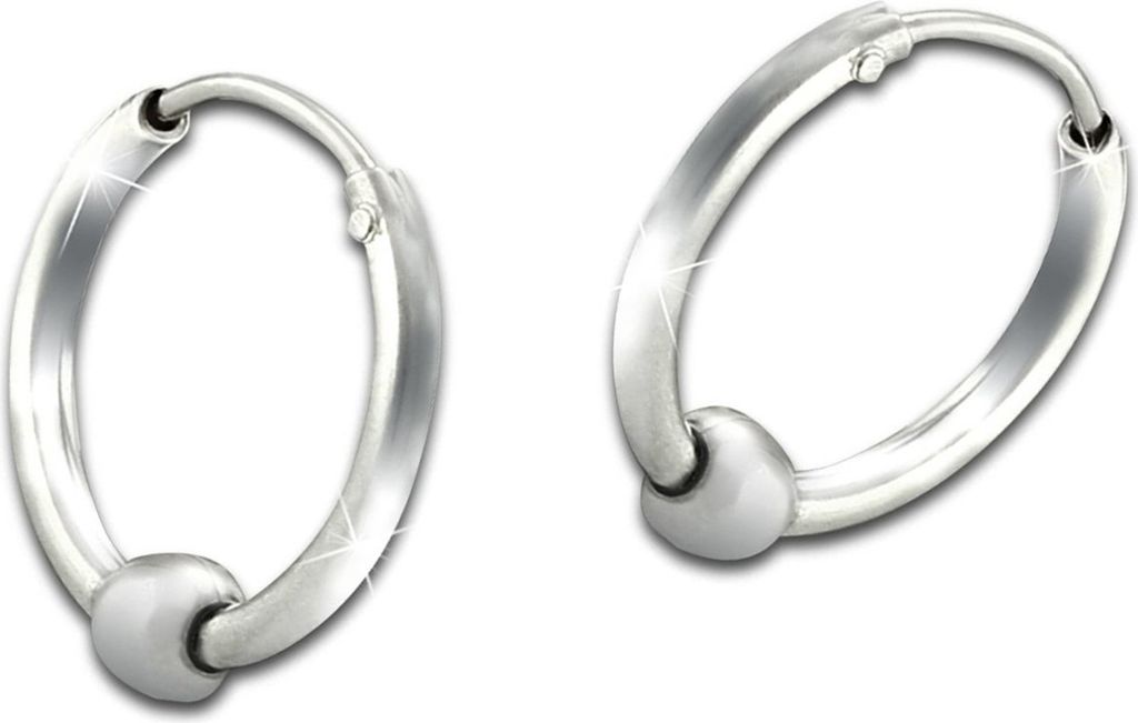 SilberDream Ohrringe Kugel Damen Herren 925 Silber Creolen ECHT-Schmuck SDO67301