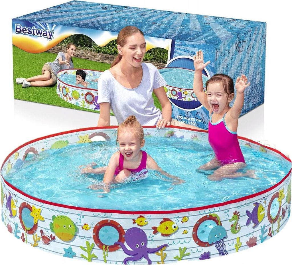 Bestway 55029, Basen nadmuchiwany, 340 l, Okrągły, 2 Zdjęcie produktu 