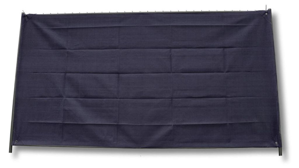 1x Bauzaunnetz geöst 1,80 x 3,45 m 150 g/m² schwarz