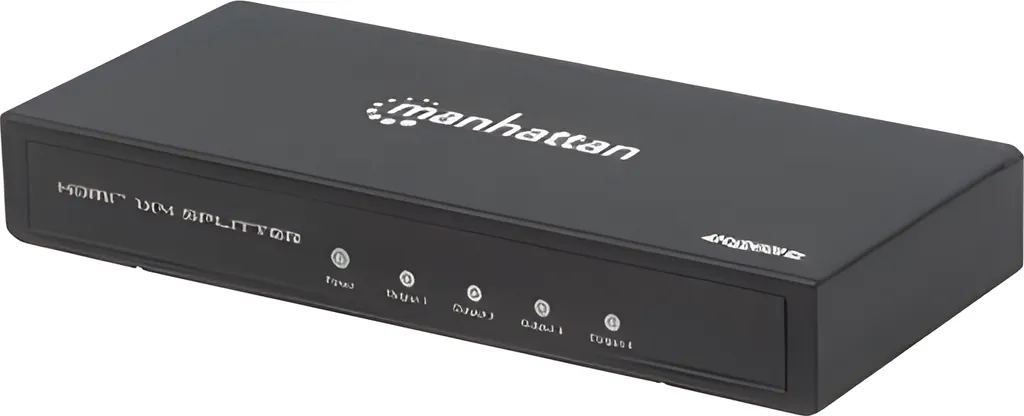 Répartiteur HDMI 4 Ports 4K Manhattan pour Multi-Écrans avec Adaptateur