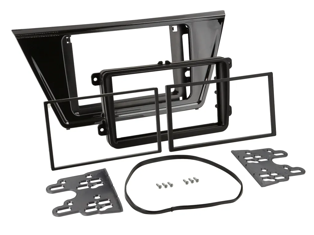Support autoradio 2-DIN compatible VW Touran 2015-2021 noir brillant