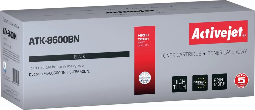 Toner Nero Activejet per Kyocera TK-8600K | 30.000 Pagine di Libertà