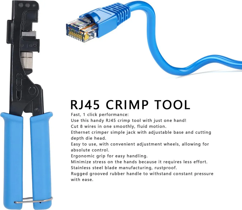 Outil RJ45 90 Degrés Haute Performance pour Modules Keystone CAT6 CAT5e - 16