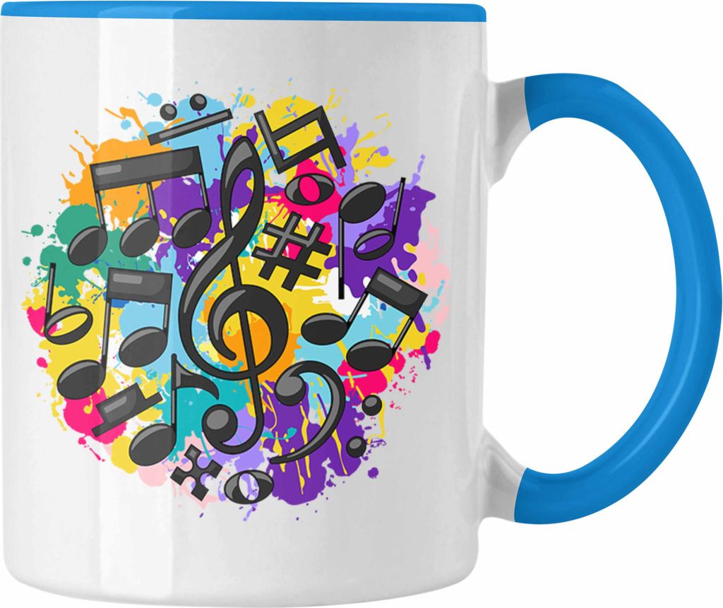 Trendation - Musiker Tasse Geschenk Musik-Lehrer Musik-Lehererin Geschenkidee Musik Fan Geschenke Spruch (Blau)