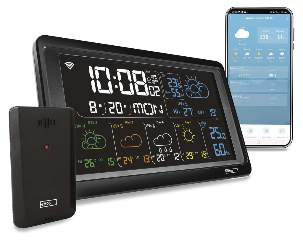 GoSmart Bezdrátová meteostanice E8610 s WiFi